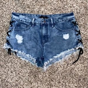 Denim short shorts size 27